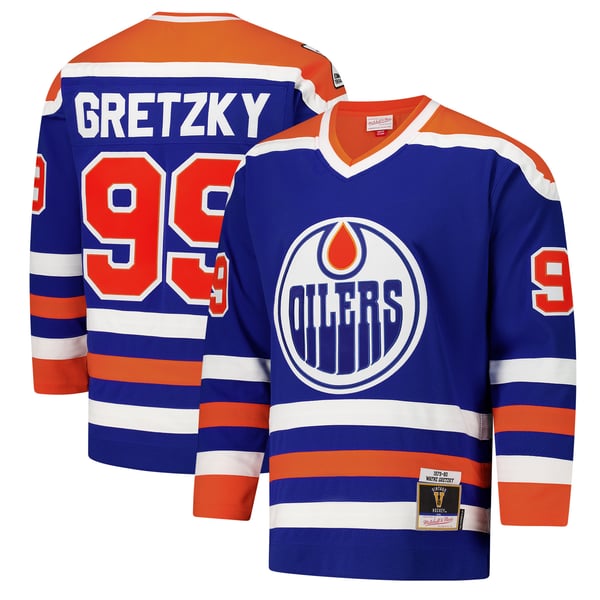 Men's Edmonton Oilers Wayne Gretzky Royal 1979-80 Power Play Jersey - Image 2