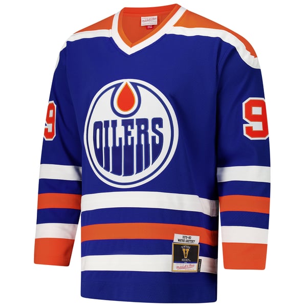 Men's Edmonton Oilers Wayne Gretzky Royal 1979-80 Power Play Jersey - Image 3
