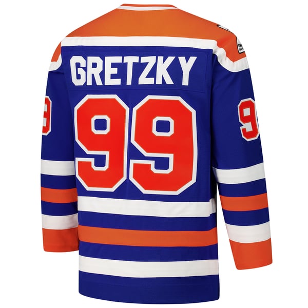 Men's Edmonton Oilers Wayne Gretzky Royal 1979-80 Power Play Jersey - Image 4