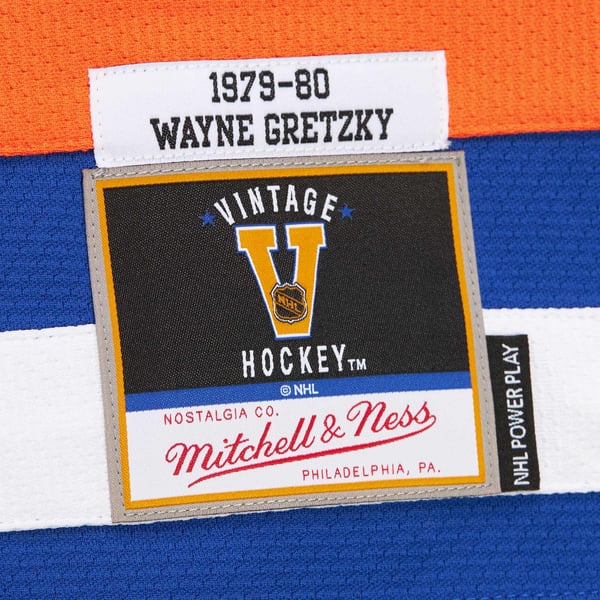 Men's Edmonton Oilers Wayne Gretzky Royal 1979-80 Power Play Jersey - Image 7