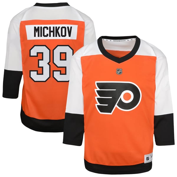 Preschool Philadelphia Flyers Matvei Michkov Orange  Replica Player Jersey - Image 1