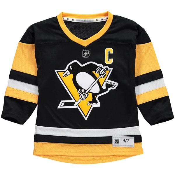 Preschool Pittsburgh Penguins Sidney Crosby Black Replica Player Jersey - Image 3