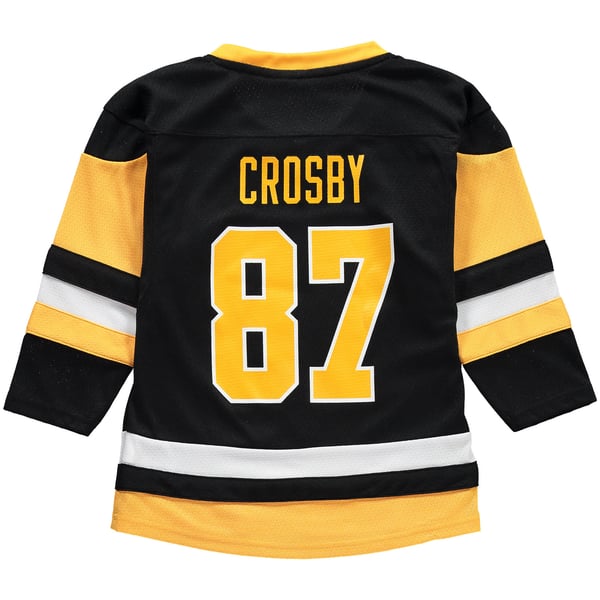 Preschool Pittsburgh Penguins Sidney Crosby Black Replica Player Jersey - Image 4