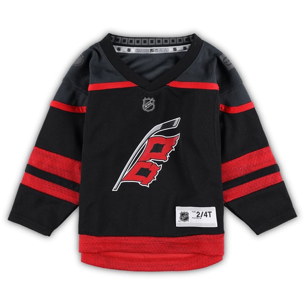 Toddler Carolina Hurricanes Sebastian Aho Black Home Replica Player Jersey - Image 3