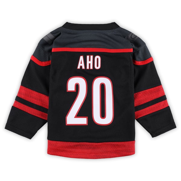 Toddler Carolina Hurricanes Sebastian Aho Black Home Replica Player Jersey - Image 4