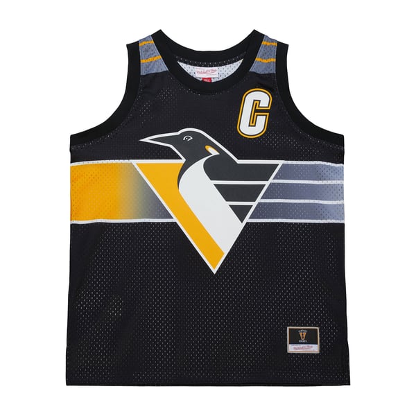 Unisex Pittsburgh Penguins Mario Lemieux Mitchell & Ness Black Maxxed Out Fashion Basketball Jersey - Image 3