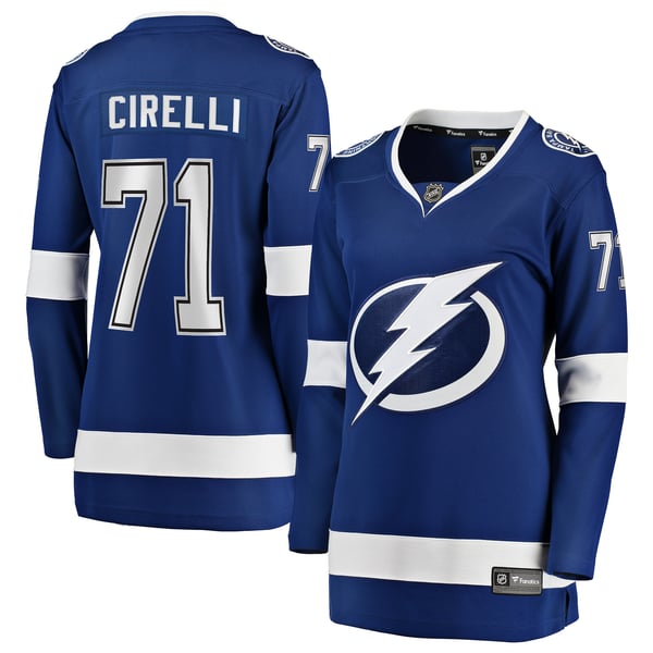 Women's Tampa Bay Lightning Anthony Cirelli Fanatics Blue Home Breakaway Player Jersey - Image 2