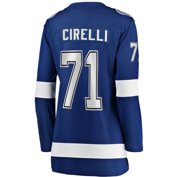 Women's Tampa Bay Lightning Anthony Cirelli Fanatics Blue Home Breakaway Player Jersey - Image 4