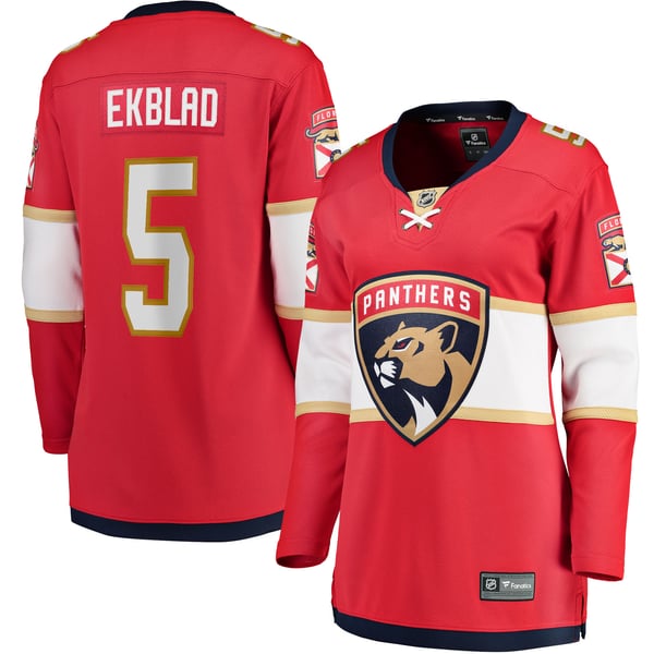Women's Florida Panthers Aaron Ekblad Fanatics Red Home Team Breakaway Player Jersey - Image 1