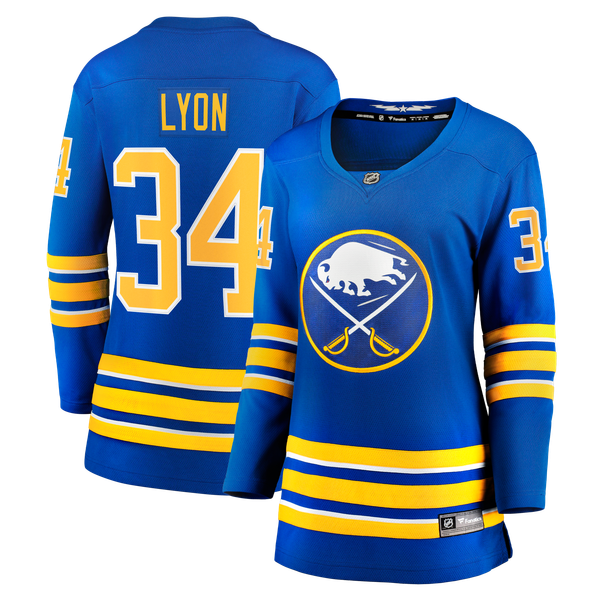 Women's Buffalo Sabres Alex Lyon Fanatics Royal Home Breakaway Jersey - Image 2