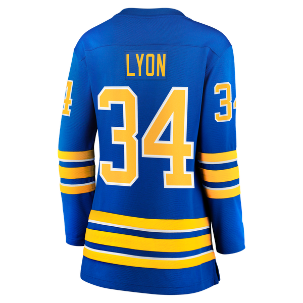 Women's Buffalo Sabres Alex Lyon Fanatics Royal Home Breakaway Jersey - Image 4