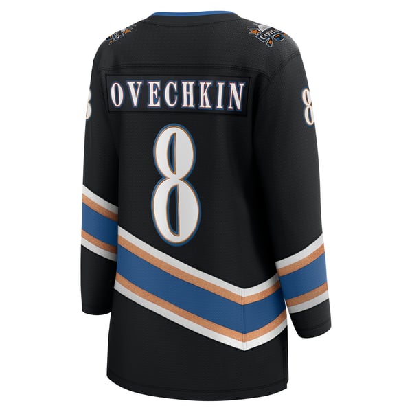 Women's Washington Capitals Alexander Ovechkin Fanatics Black 50th Anniversary Breakaway Jersey - Image 4