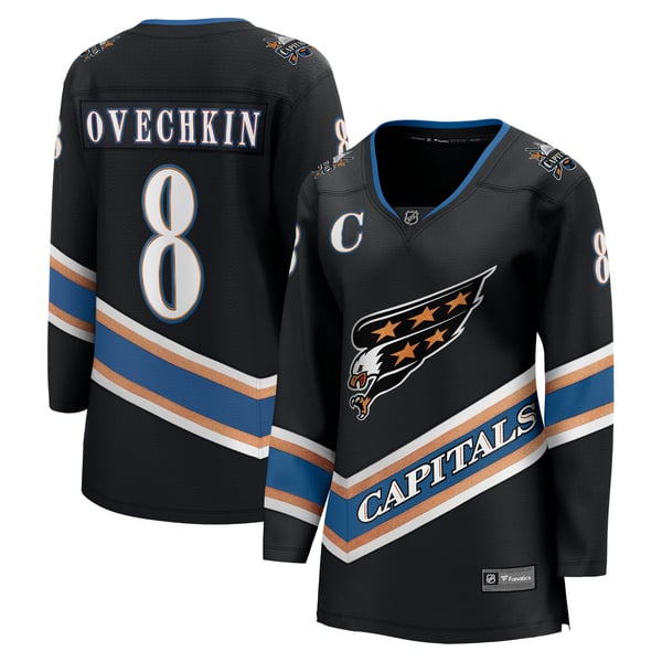Women's Washington Capitals Alexander Ovechkin Fanatics Black 50th Anniversary Breakaway Jersey - Image 1