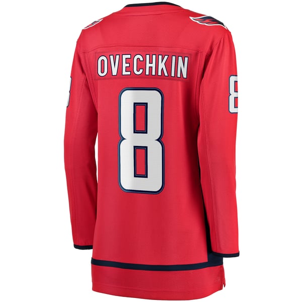 Women's Washington Capitals Alexander Ovechkin Fanatics Red Captain Patch Home Breakaway Player Jersey - Image 4