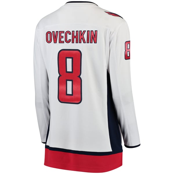Women's Washington Capitals Alexander Ovechkin Fanatics White Away Breakaway Jersey - Image 4