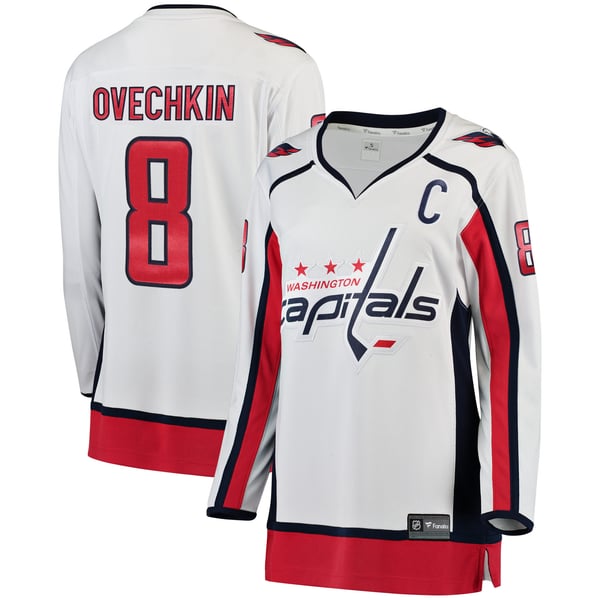 Women's Washington Capitals Alexander Ovechkin Fanatics White Away Breakaway Jersey - Image 1