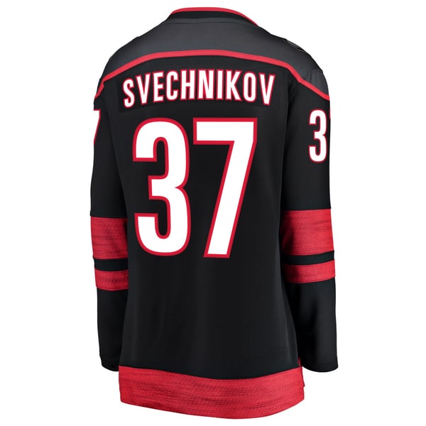 Women's Carolina Hurricanes Andrei Svechnikov Fanatics Black Home Breakaway Player Jersey - Image 4
