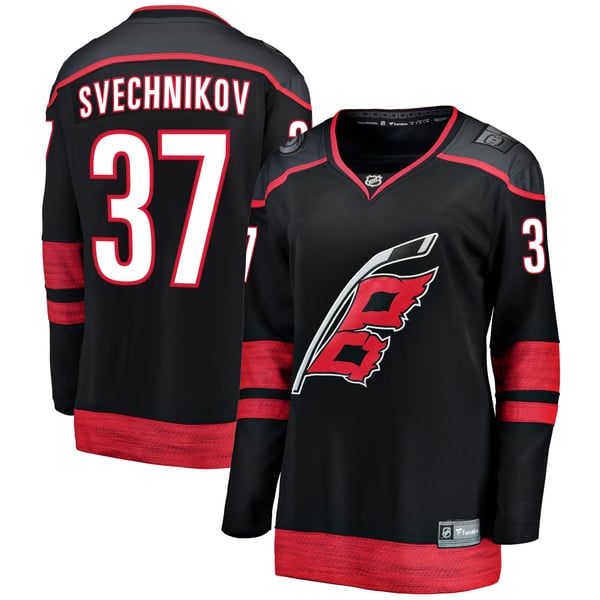 Women's Carolina Hurricanes Andrei Svechnikov Fanatics Black Home Breakaway Player Jersey - Image 1