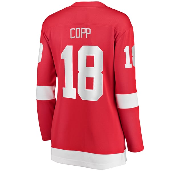 Women's Detroit Red Wings Andrew Copp Fanatics Red Home Breakaway Player Jersey - Image 4