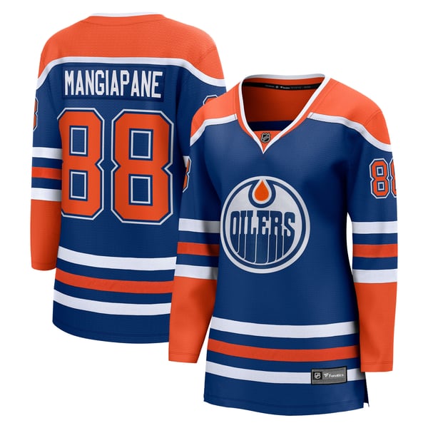 Women's Edmonton Oilers Andrew Mangiapane Fanatics Royal Home Breakaway Jersey - Image 1