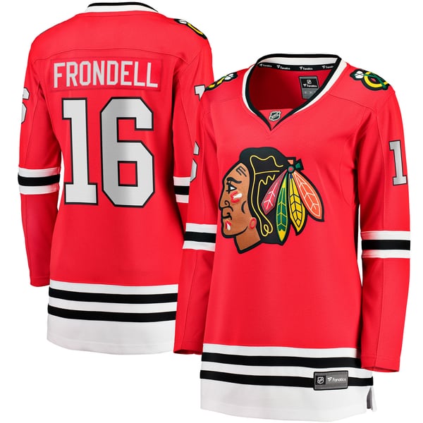 Women's Chicago Blackhawks Anton Frondell Fanatics Red Breakaway Jersey - Image 2