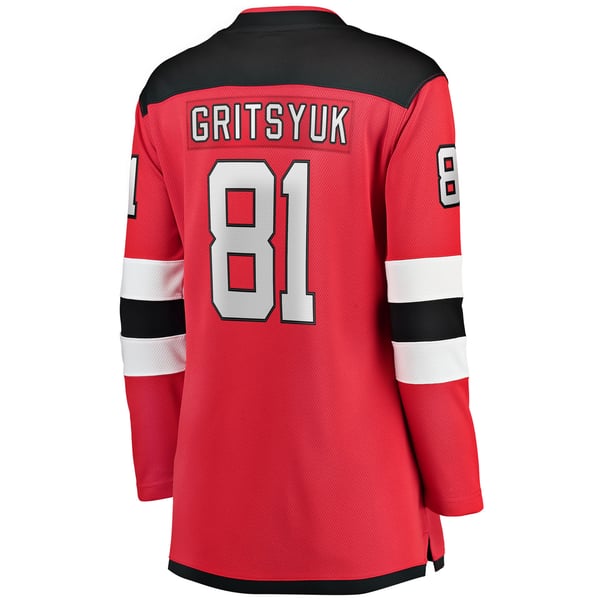 Women's New Jersey Devils Arseny Gritsyuk Fanatics Red Home Breakaway Jersey - Image 4