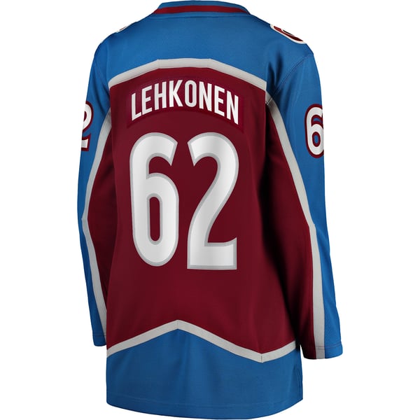 Women's Colorado Avalanche Artturi Lehkonen Fanatics Burgundy Home Breakaway Player Jersey - Image 4