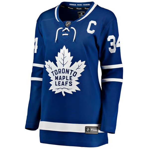 Women's Toronto Maple Leafs Auston Matthews Fanatics Blue Captain Patch Home Breakaway Player Jersey - Image 3