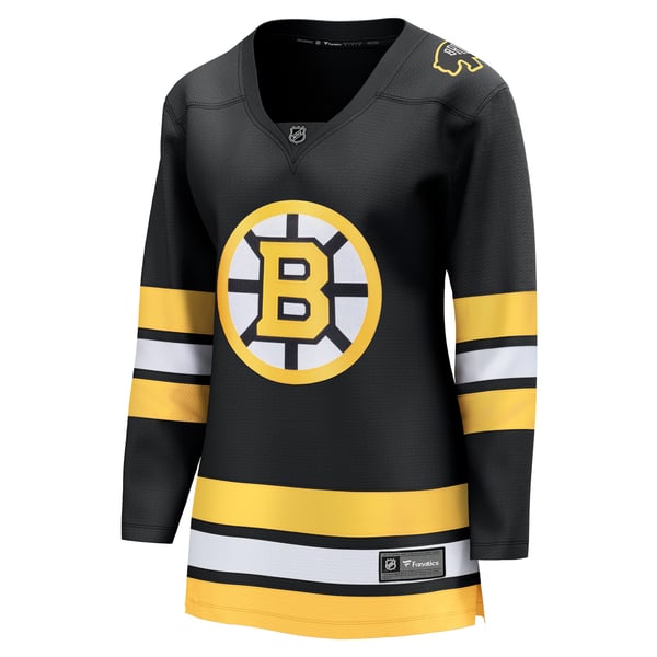 Women's Boston Bruins  Fanatics Black Anniversary Home Breakaway Jersey