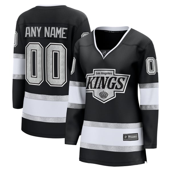 Women's Los Angeles Kings Fanatics Black Home Breakaway Custom Jersey - Image 2