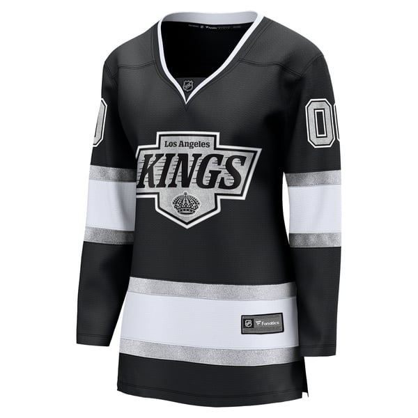 Women's Los Angeles Kings Fanatics Black Home Breakaway Custom Jersey - Image 3