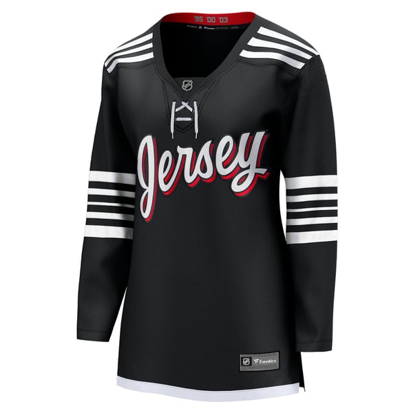 Women's New Jersey Devils Fanatics Black Alternate  Breakaway Jersey - Image 3