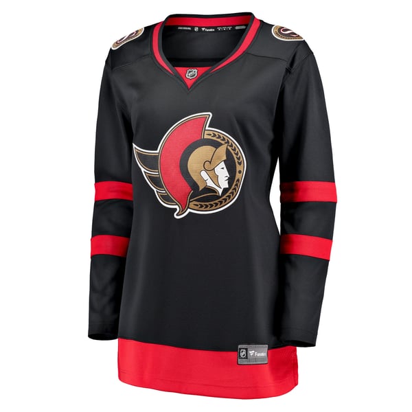 Women's Ottawa Senators Fanatics Black Home Breakaway Jersey - Image 3