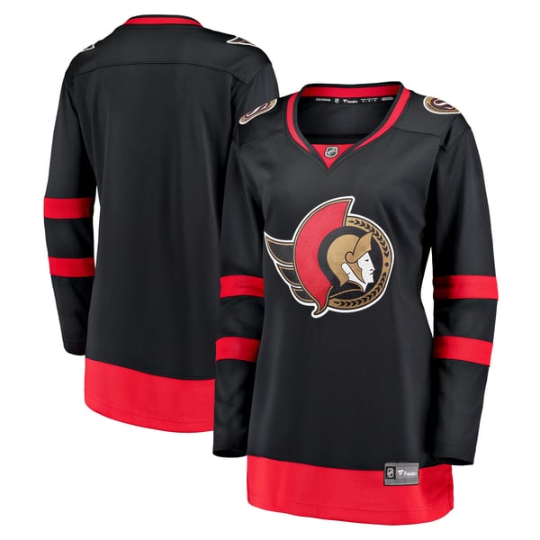 Women's Ottawa Senators Fanatics Black Home Breakaway Jersey - Image 1