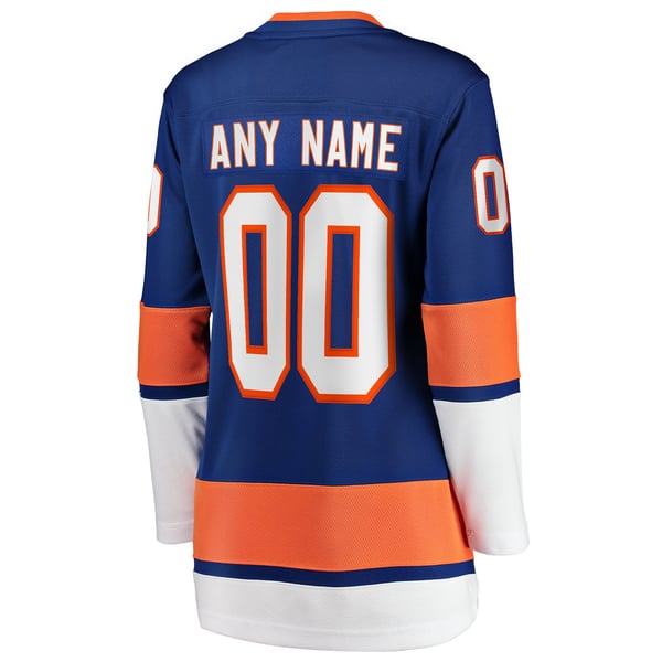 Women's New York Islanders Fanatics Blue Home Breakaway Custom Jersey - Image 4