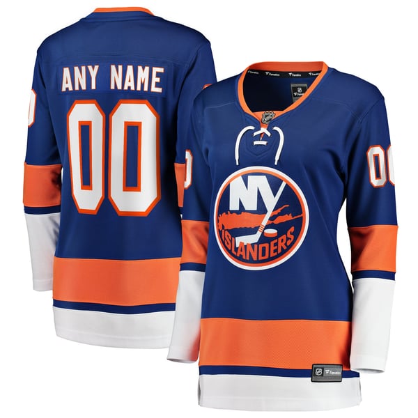 Women's New York Islanders Fanatics Blue Home Breakaway Custom Jersey - Image 1