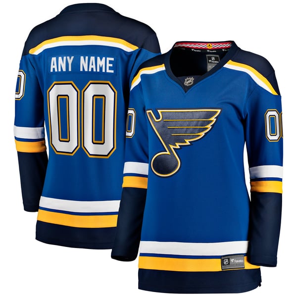 Women's St. Louis Blues Fanatics Blue Home Breakaway Custom Jersey - Image 2