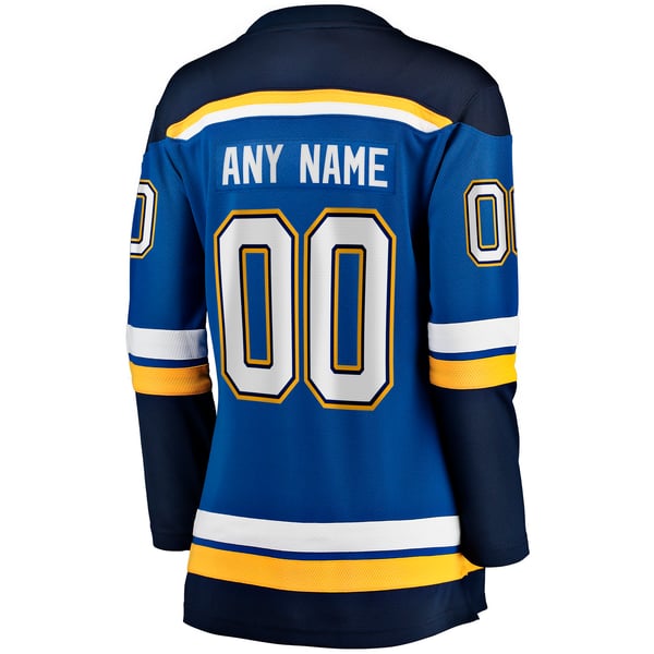 Women's St. Louis Blues Fanatics Blue Home Breakaway Custom Jersey - Image 4