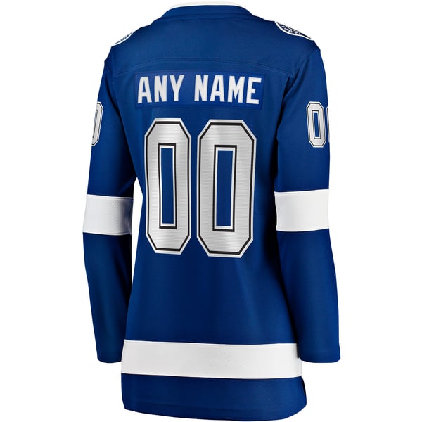 Women's Tampa Bay Lightning Fanatics Blue Home Breakaway Custom Jersey - Image 4
