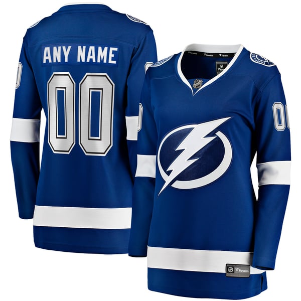 Women's Tampa Bay Lightning Fanatics Blue Home Breakaway Custom Jersey - Image 1