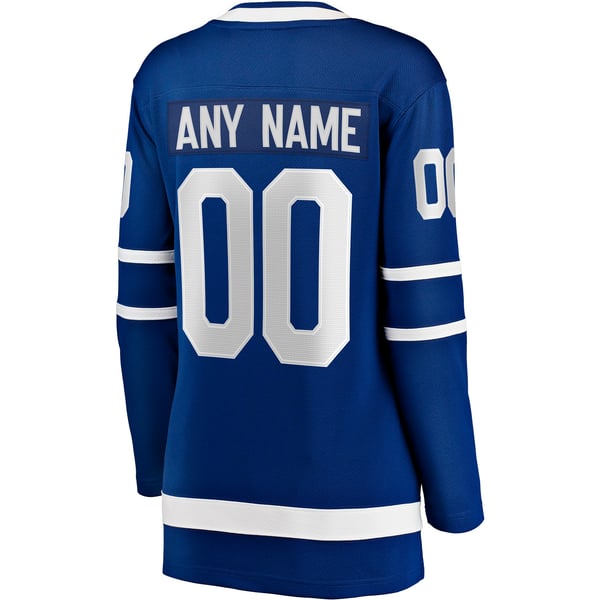 Women's Toronto Maple Leafs Fanatics Blue Home Breakaway Custom Jersey - Image 4