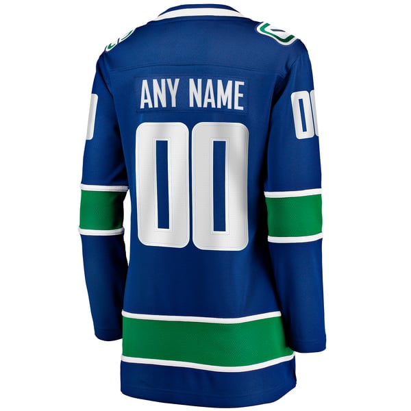 Women's Vancouver Canucks Fanatics Blue Breakaway Custom Jersey - Image 4