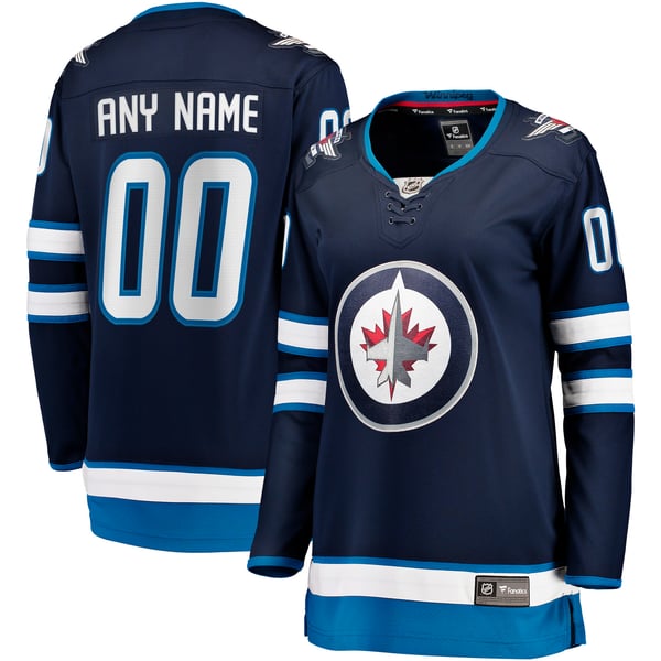 Women's Winnipeg Jets Fanatics Blue Home Breakaway Custom Jersey - Image 1