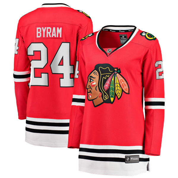 Women's Chicago Blackhawks Bowen Byram Fanatics Red Home Breakaway Jersey - Image 1