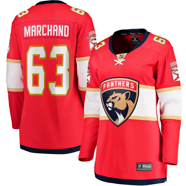 Women's Florida Panthers Brad Marchand Fanatics Red Home Breakaway Player Jersey - Image 1