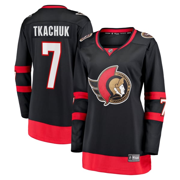 Women's Ottawa Senators Brady Tkachuk Fanatics Black Home Breakaway Jersey - Image 2