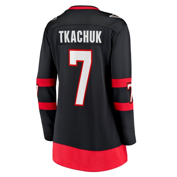 Women's Ottawa Senators Brady Tkachuk Fanatics Black Home Breakaway Jersey - Image 4