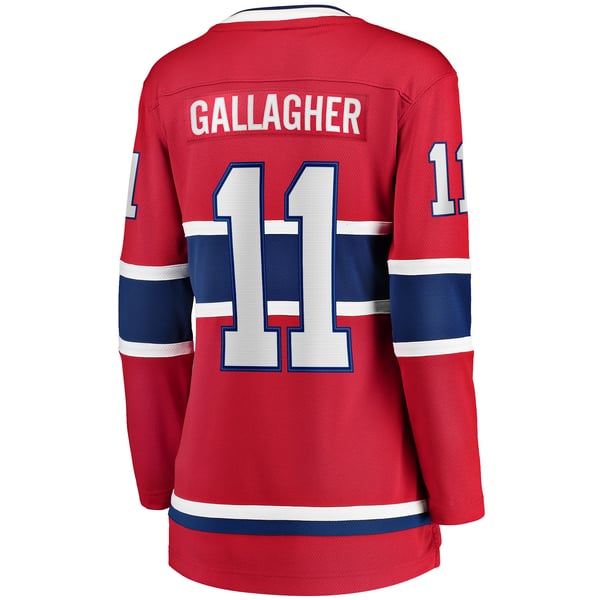 Women's Montreal Canadiens Brendan Gallagher Fanatics Red Home Breakaway Player Jersey - Image 4