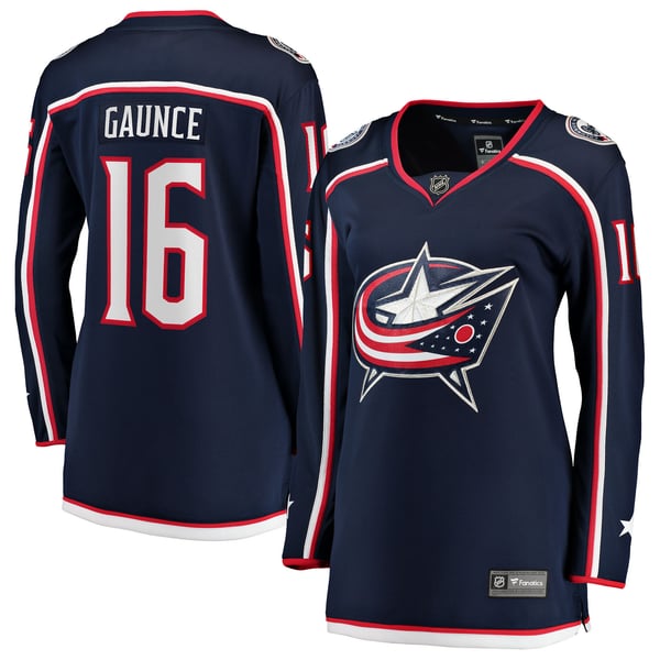 Women's Columbus Blue Jackets Brendan Gaunce Fanatics Navy Home Breakaway Jersey - Image 2