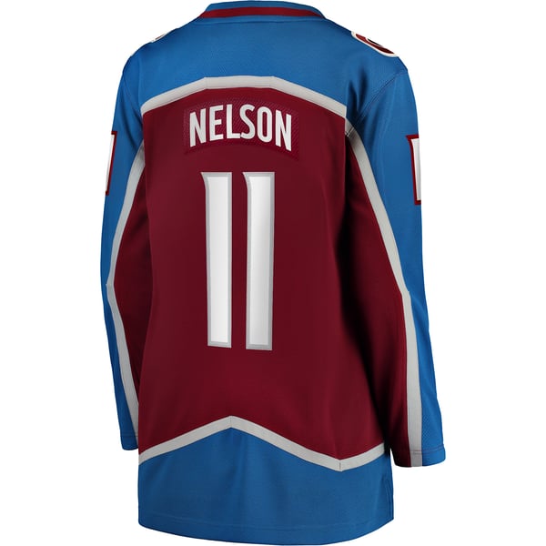 Women's Colorado Avalanche Brock Nelson Fanatics Burgundy Home Breakaway Player Jersey - Image 4